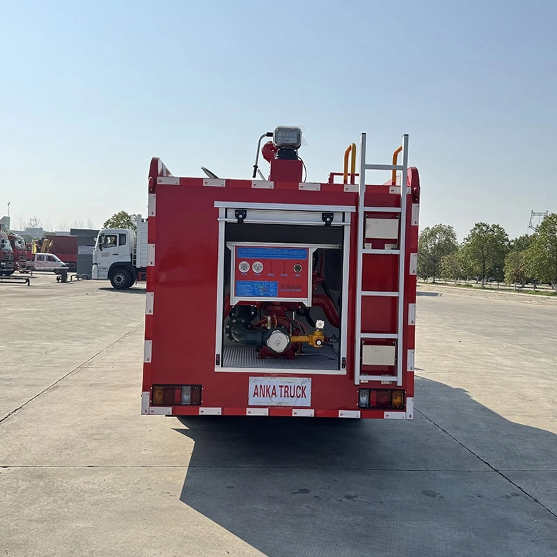 Isuzu Fire Fighting Truck Back View