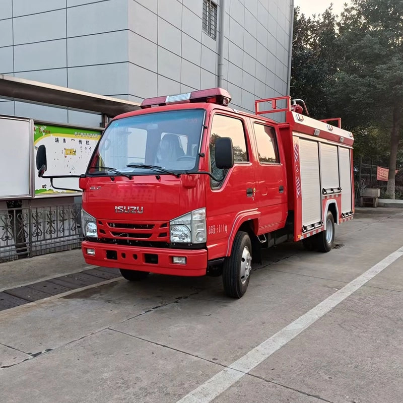 Isuzu Fire Rescue Truck Front Side View