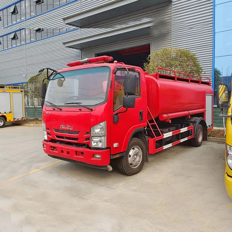 Isuzu Fire Rescue Truck Side View
