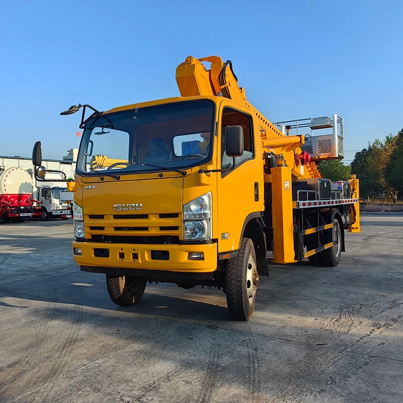 Isuzu Boom Bucket Truck Side View