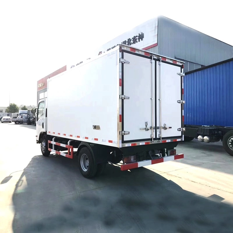 Isuzu Cooling Box Truck Back Side View