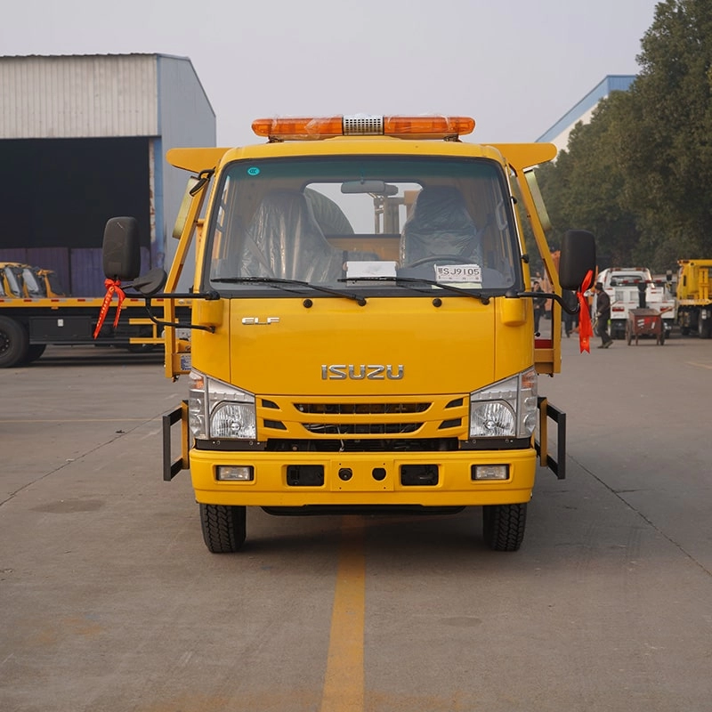 Isuzu Flatbed Wrecker Vehicle Front View