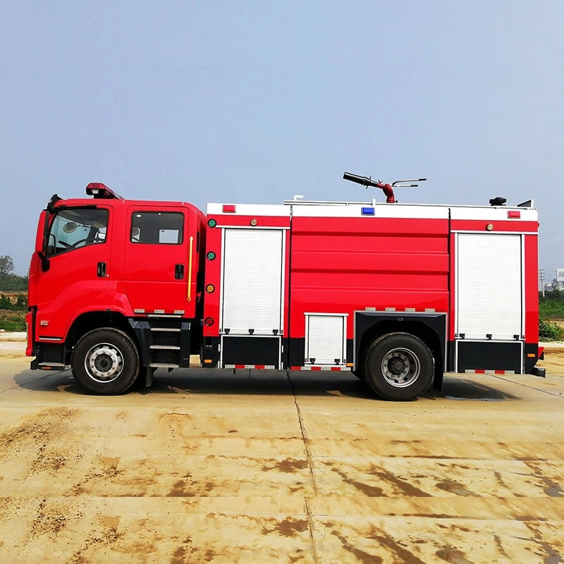 Isuzu Foam Fire Fighting Truck Left Side View