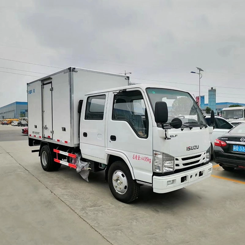 Isuzu Freezer Box Truck Front Side View