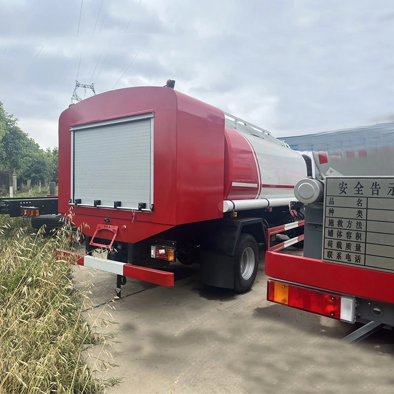 Isuzu Fuel Dispenser Truck Back Side View