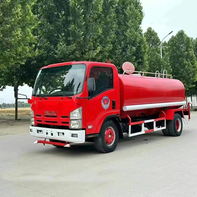 Isuzu Water Fire Rescue Truck Side View