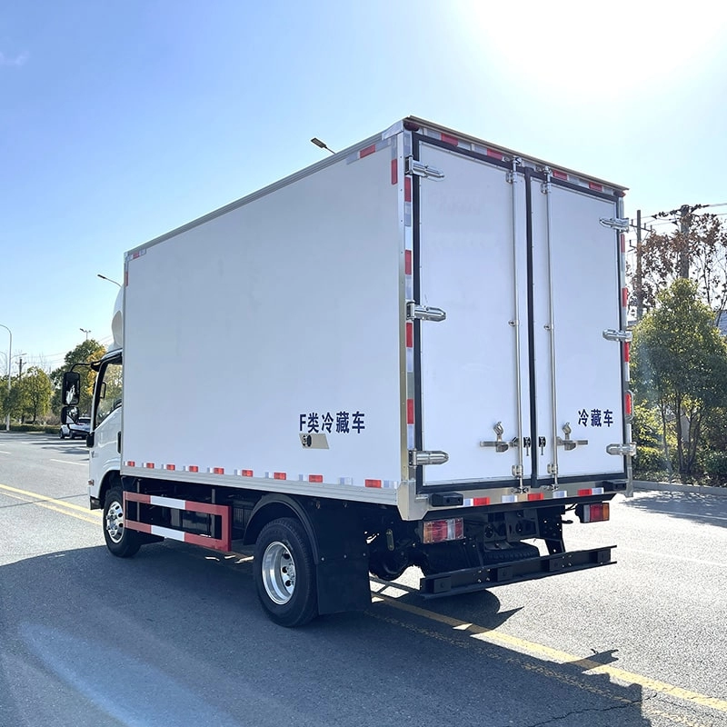 Isuzu Refrigerator Truck Back Side View