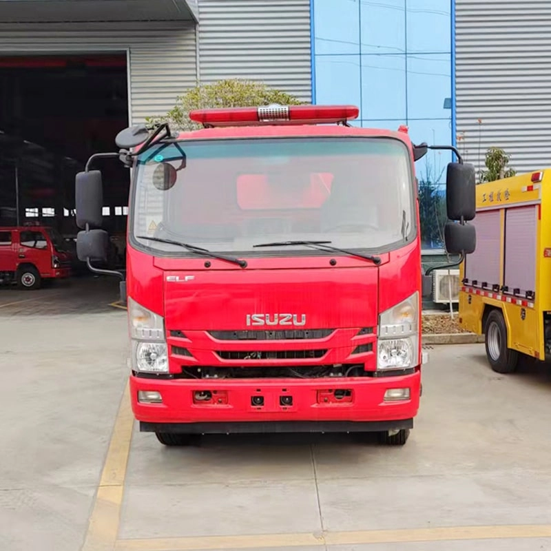 Isuzu Water Fire Fighting Truck Front View