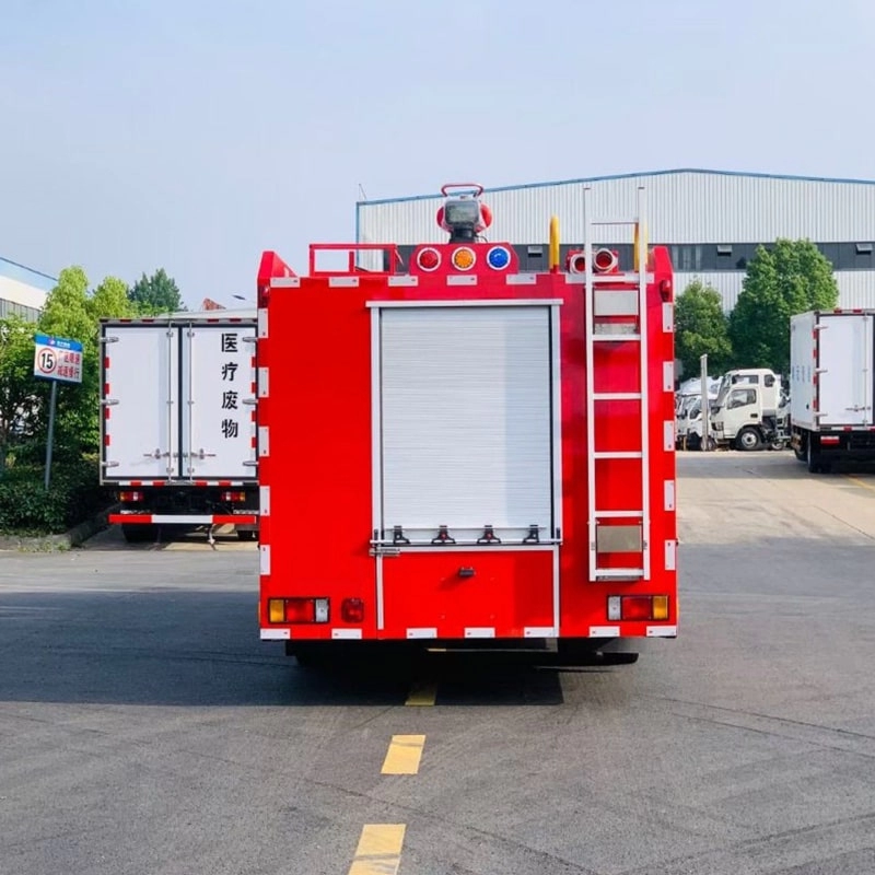 Isuzu Fire Emergency Fire Rescue Vehicle Back View