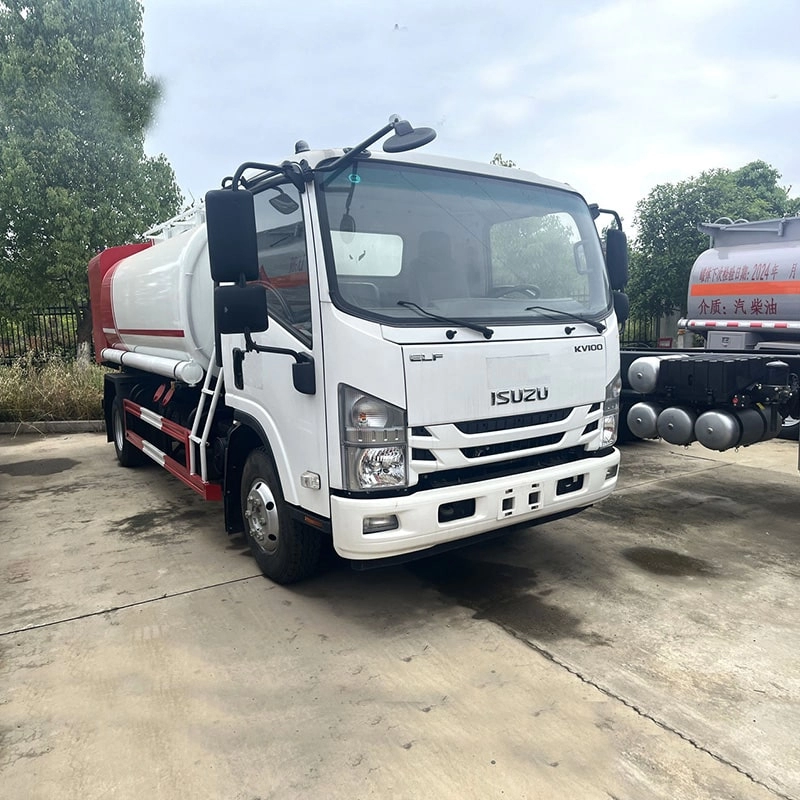 Isuzu Oil Bowser Tank Truck Front Side View